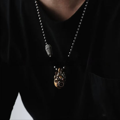 Handmade Mechanical Pumping Heart Shaped Pendant Gift With Engraving for Mother, Girlfriend, Partner, Nursing Student