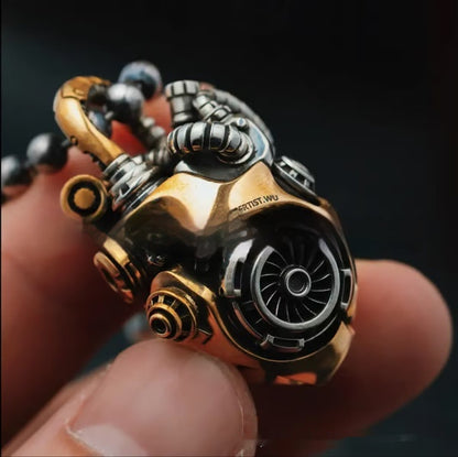 Handmade Mechanical Pumping Heart Shaped Pendant Gift With Engraving for Mother, Girlfriend, Partner, Nursing Student