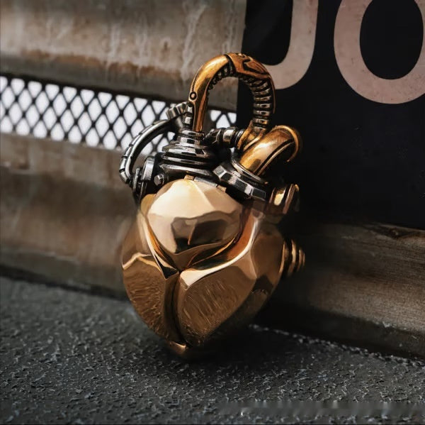 Handmade Mechanical Pumping Heart Shaped Pendant Gift With Engraving for Mother, Girlfriend, Partner, Nursing Student